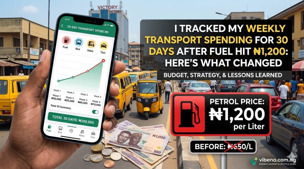I Tracked My Weekly Transport Spending for 30 Days After Fuel Hit ₦1,200